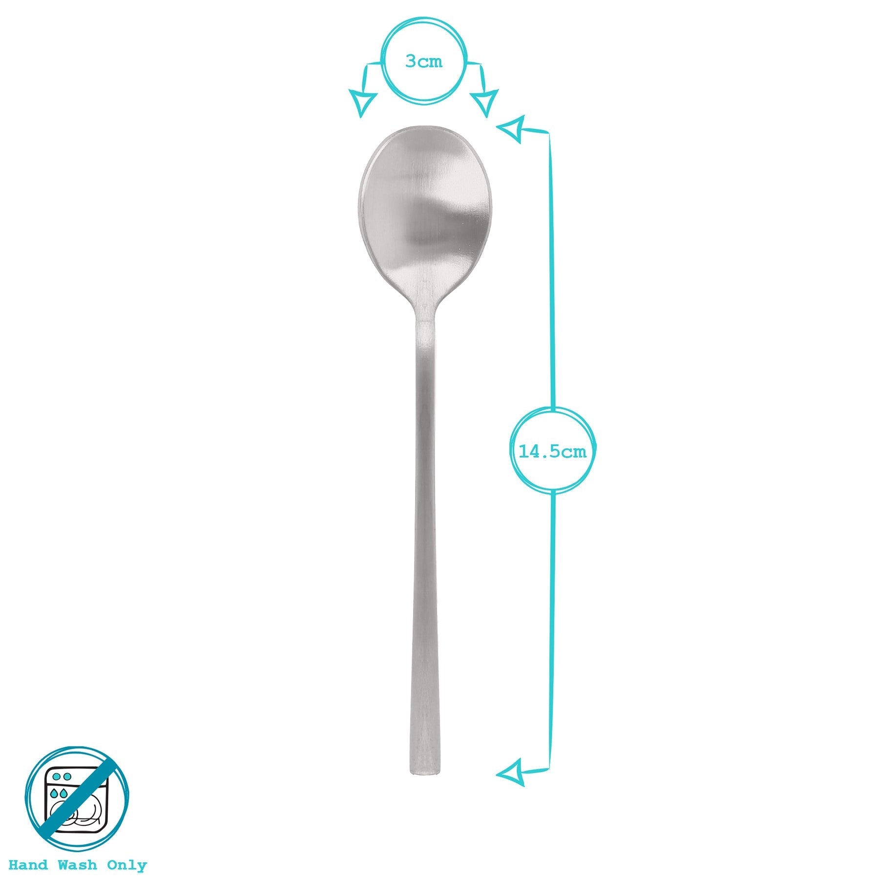 Stainless Steel Teaspoons - 14.5cm - Pack of Four
