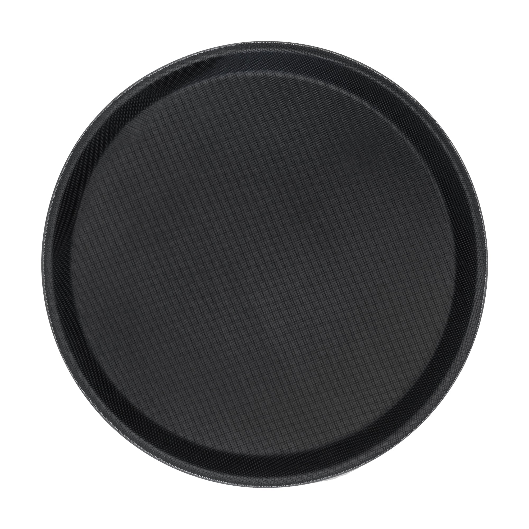 28cm Black Round Non-Slip Serving Tray
