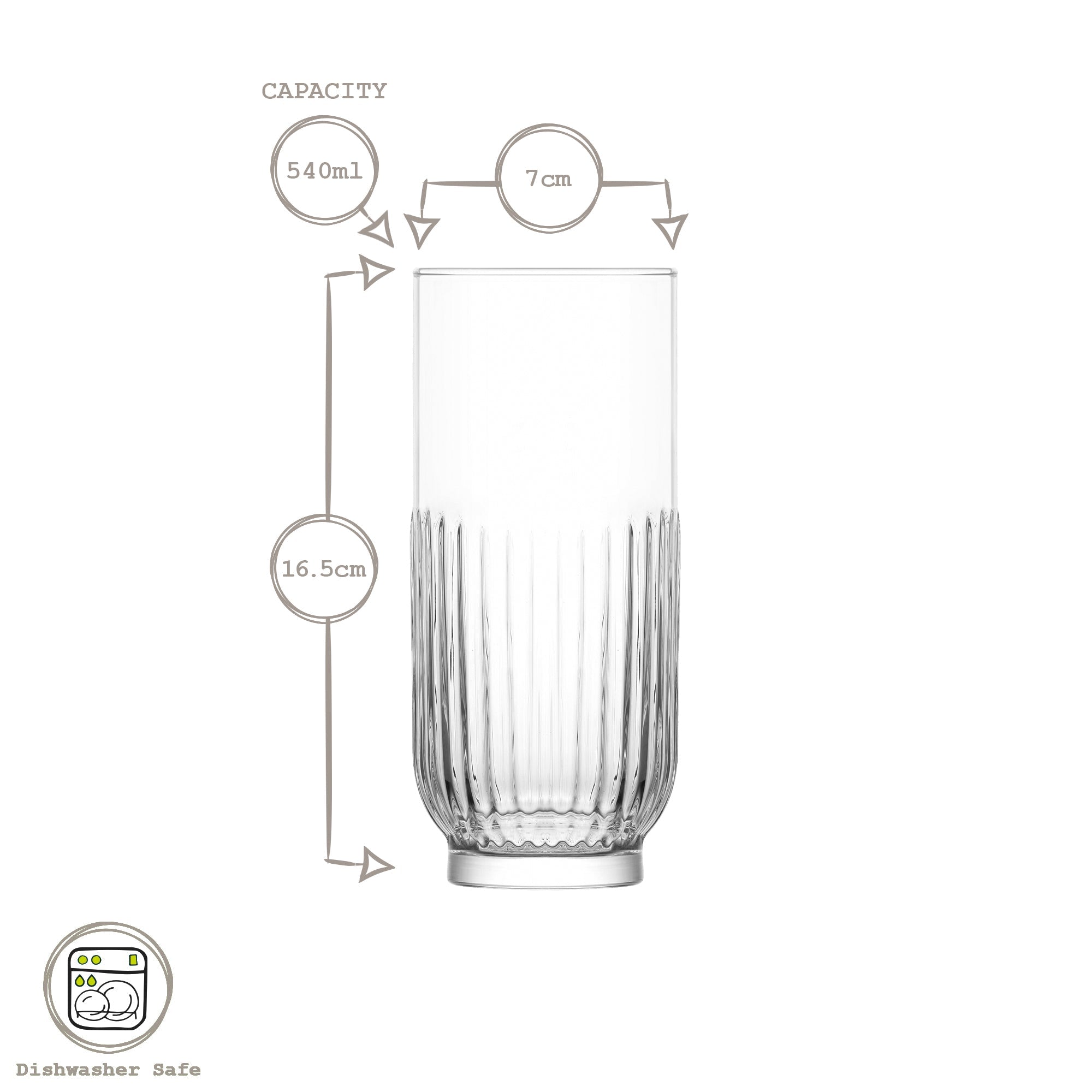 540ml Tokyo Highball Glasses - Pack of Six