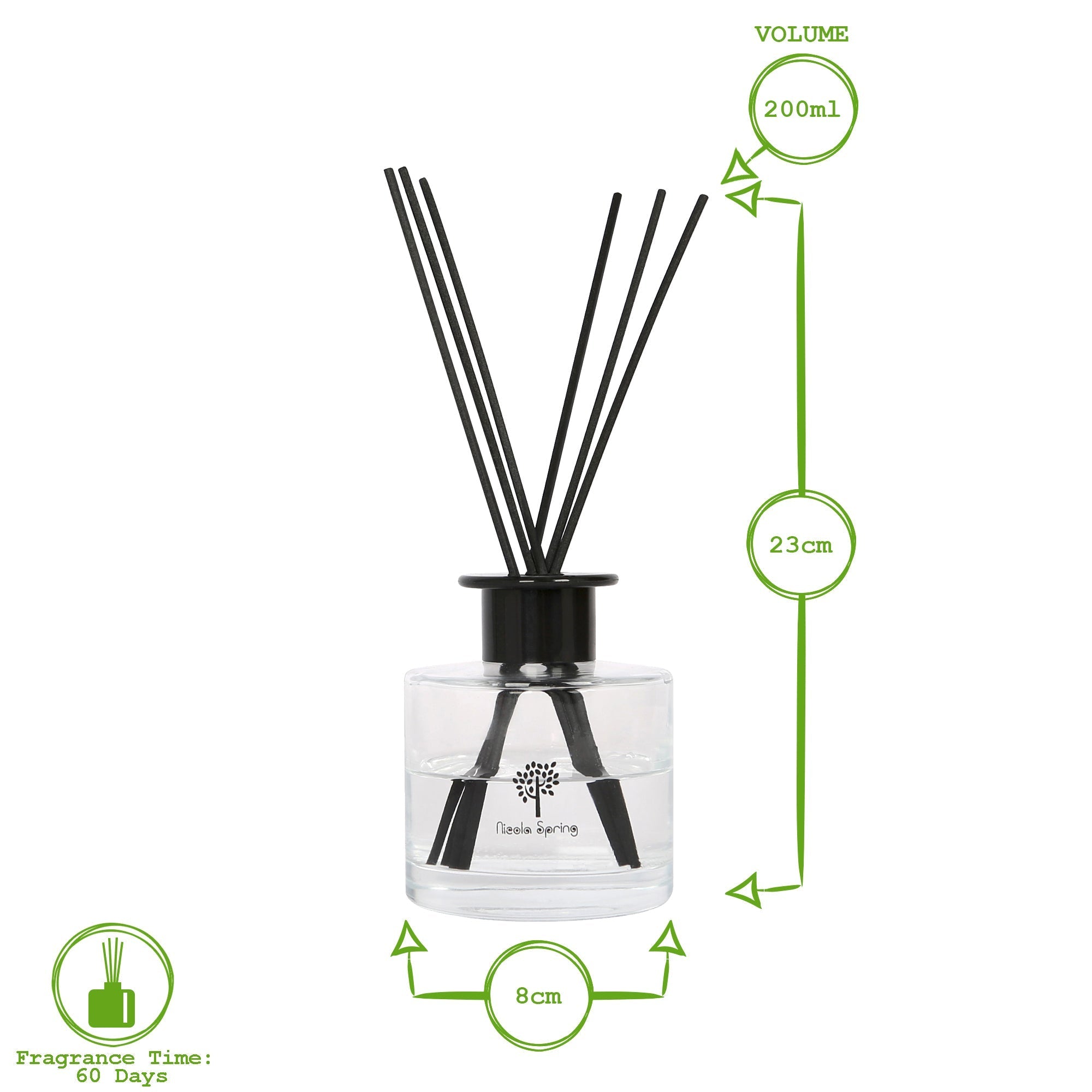 Glass Reed Diffuser - 200ml - Sage Retreat