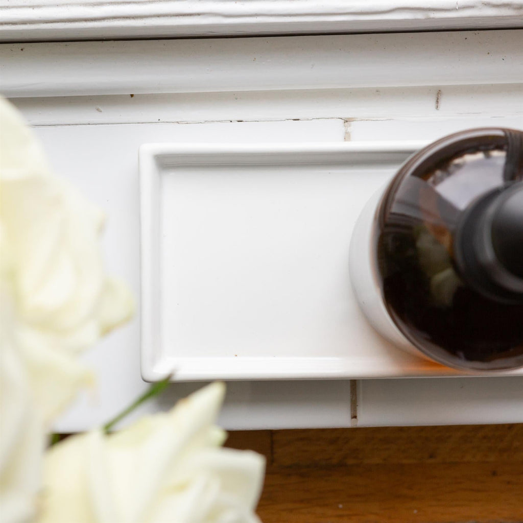 2pc Glass Soap Dispenser Set with Ceramic Tray & Labels - 500ml