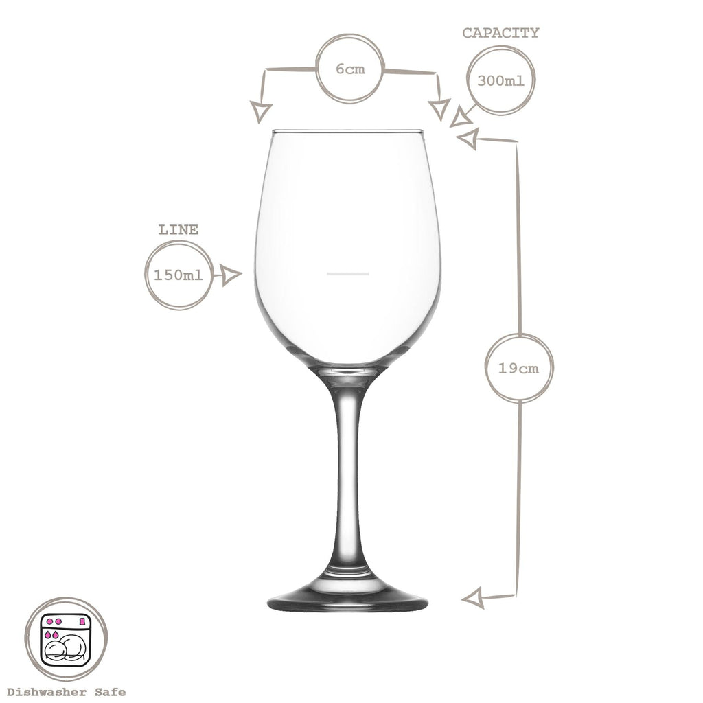 300ml Fame Wine Glasses with 150ml Fill Line - Pack of 24