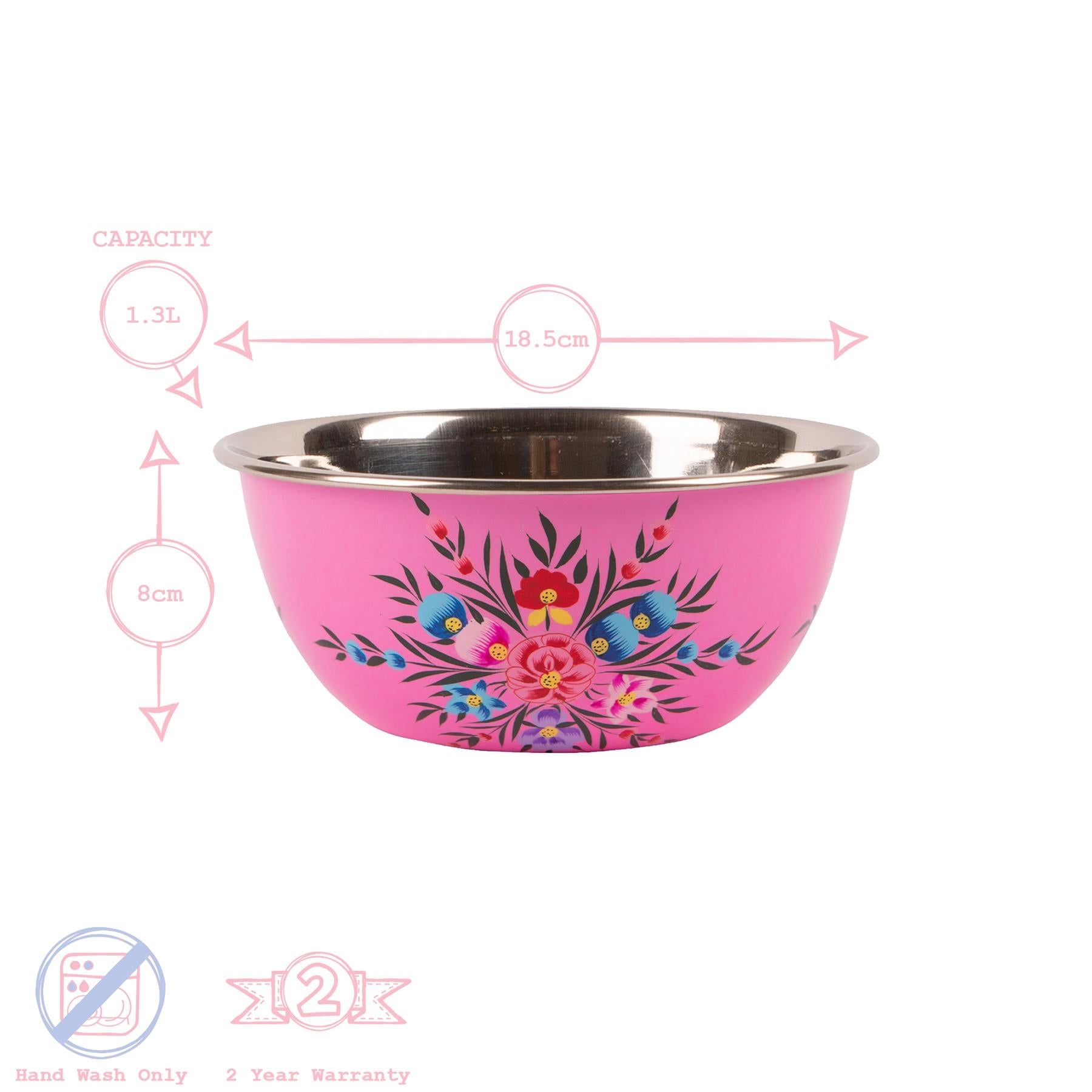 Pansy Hand-Painted Picnic Pasta Bowl - 18.5cm