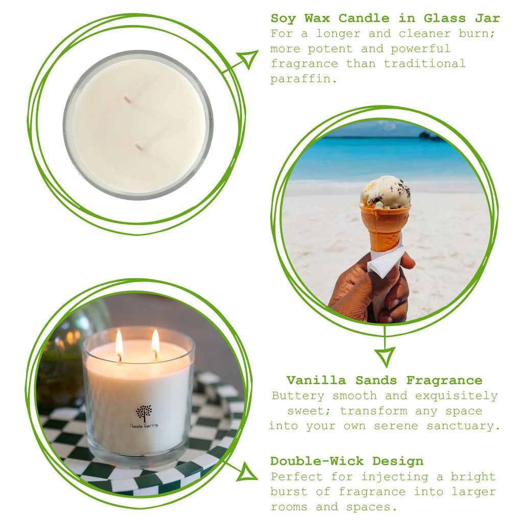 Soy Wax Scented Candle - 400g - Vanilla Sands