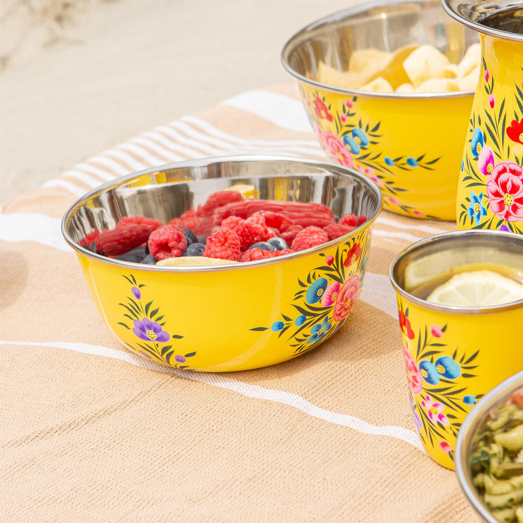 Pansy Hand-Painted Picnic Pasta Bowl - 18.5cm