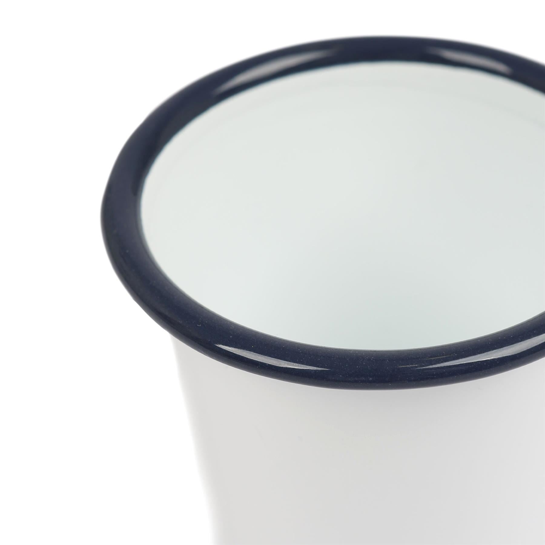 300ml White Enamel Tumblers - Pack of Six