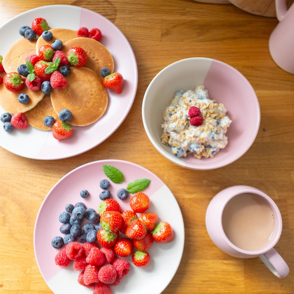 340ml Colour Block Sphere Stoneware Mugs - Navy - Pack of 4
