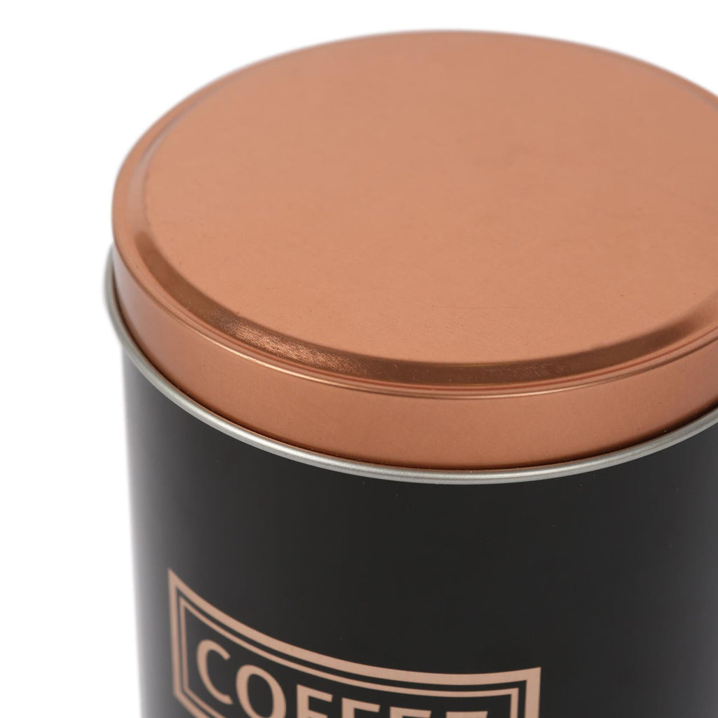 3pc Round Metal Tea Coffee Sugar Canister Set