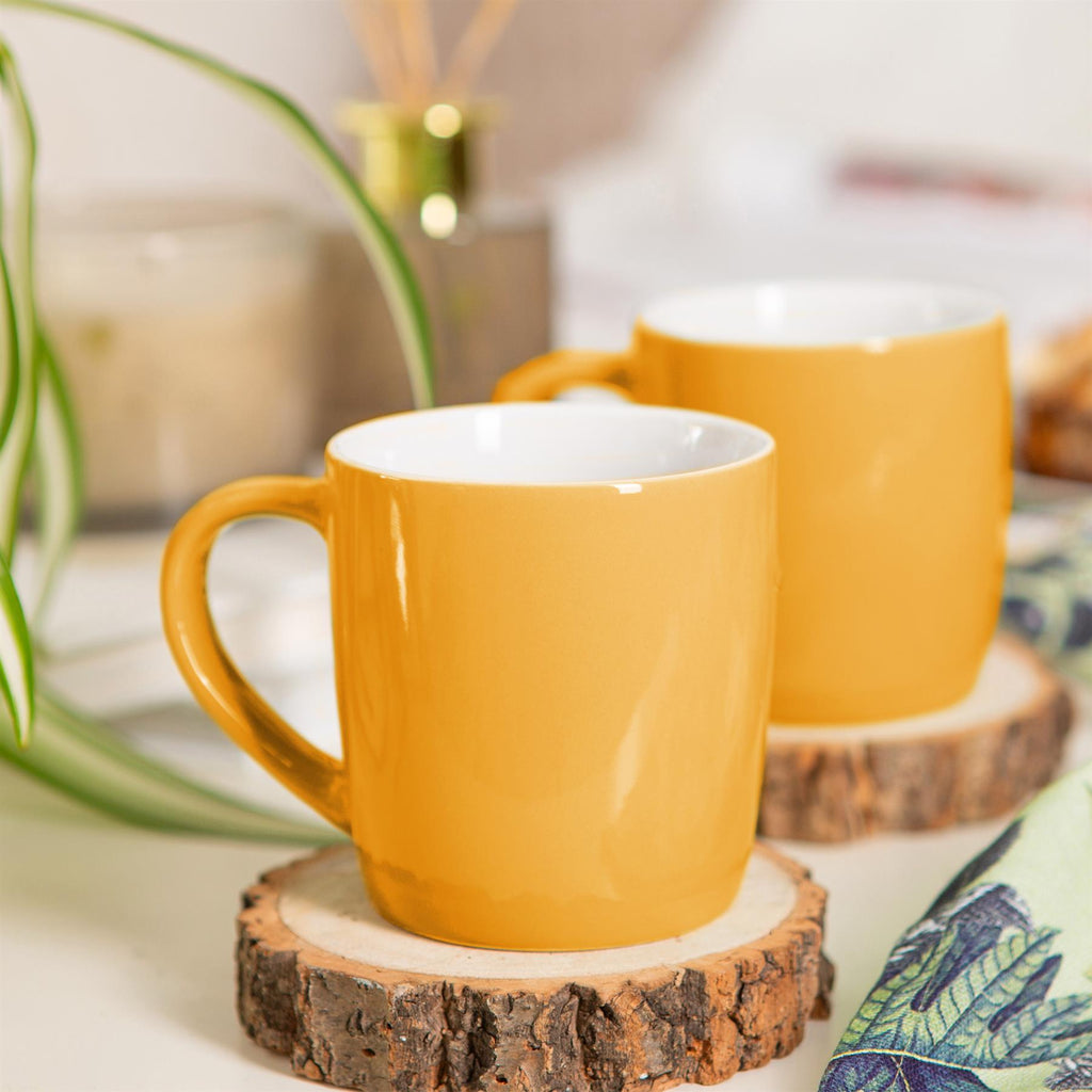 350ml Coloured Coffee Mugs - Pack of 4