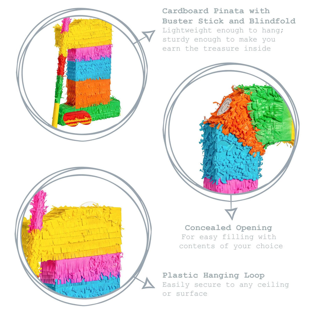 Number 1 Pop-Out Pinata with Stick & Blindfold - Multi Stick