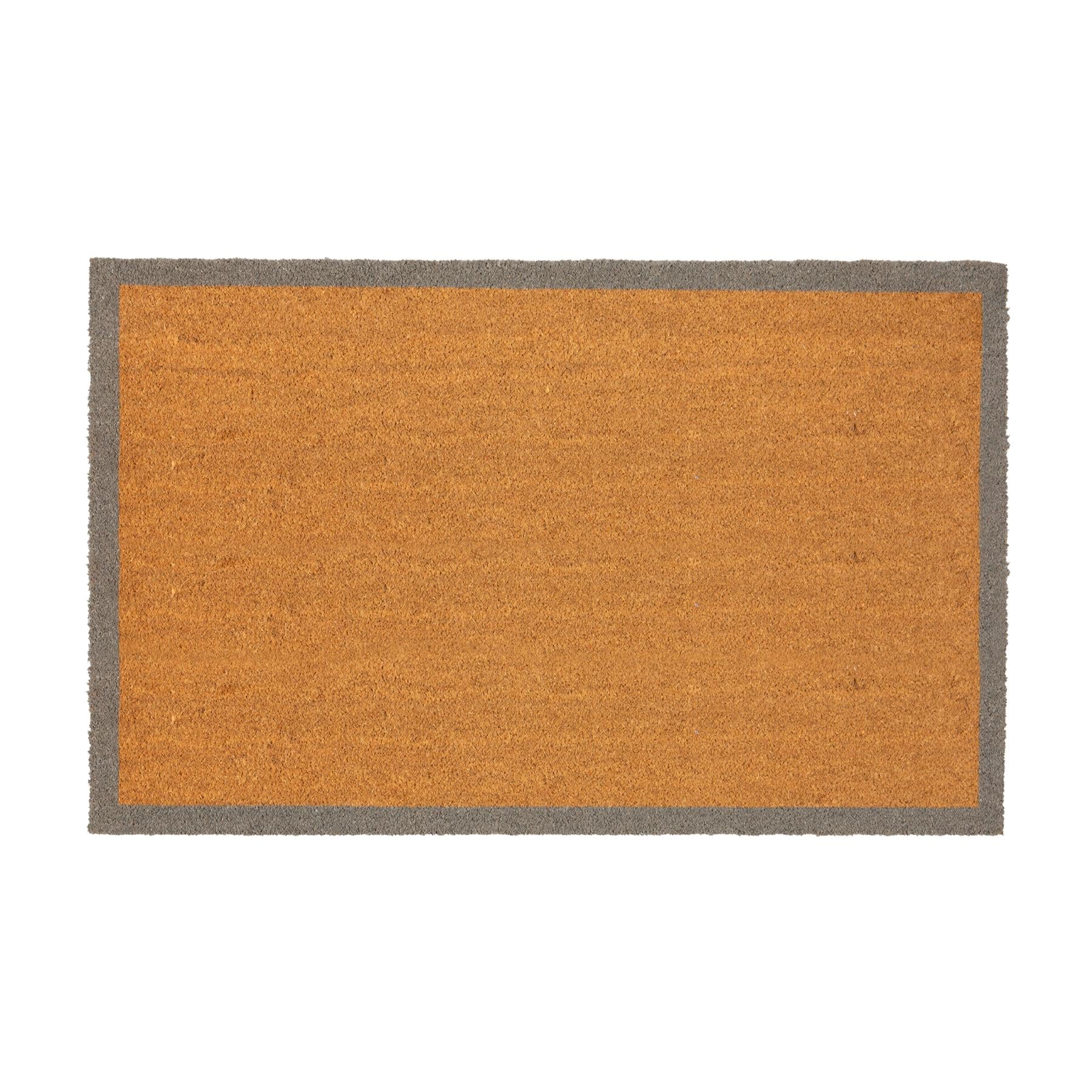 Coir Door Mat - 120cm x 75cm - Grey Border