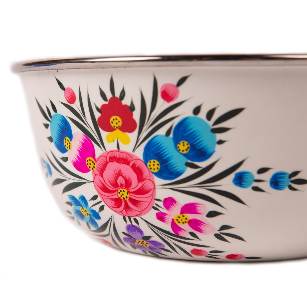Pansy Hand-Painted Picnic Pasta Bowl - 18.5cm