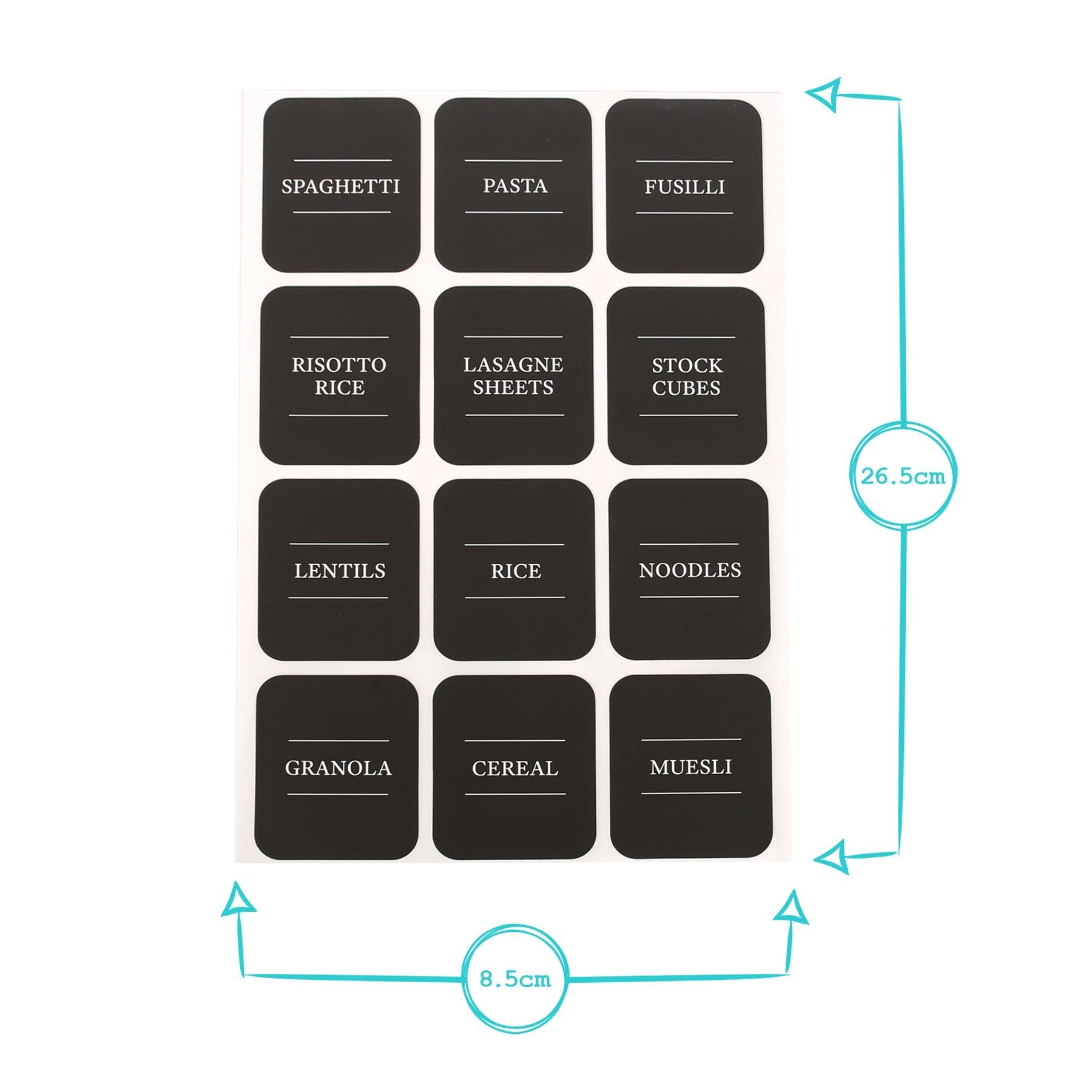 Storage Jar Labels - Pack of 36 Labels