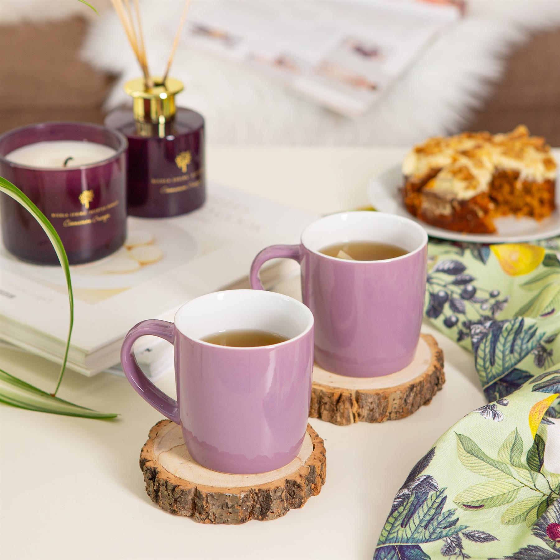 350ml Coloured Coffee Mugs - Pack of 4