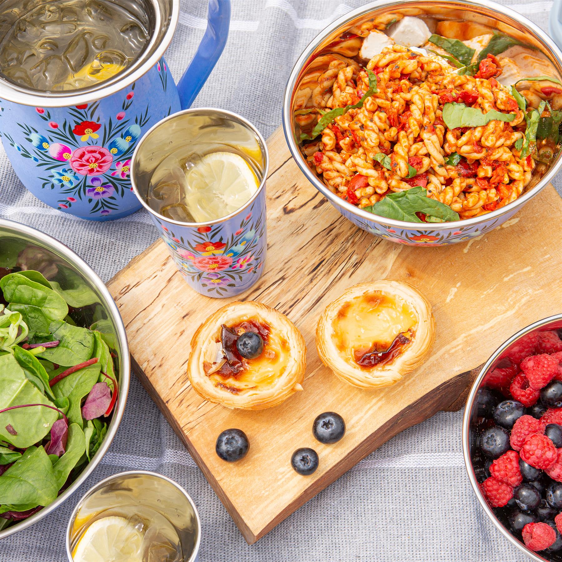 Pansy 400ml Hand-Painted Picnic Cups - Pack of Six