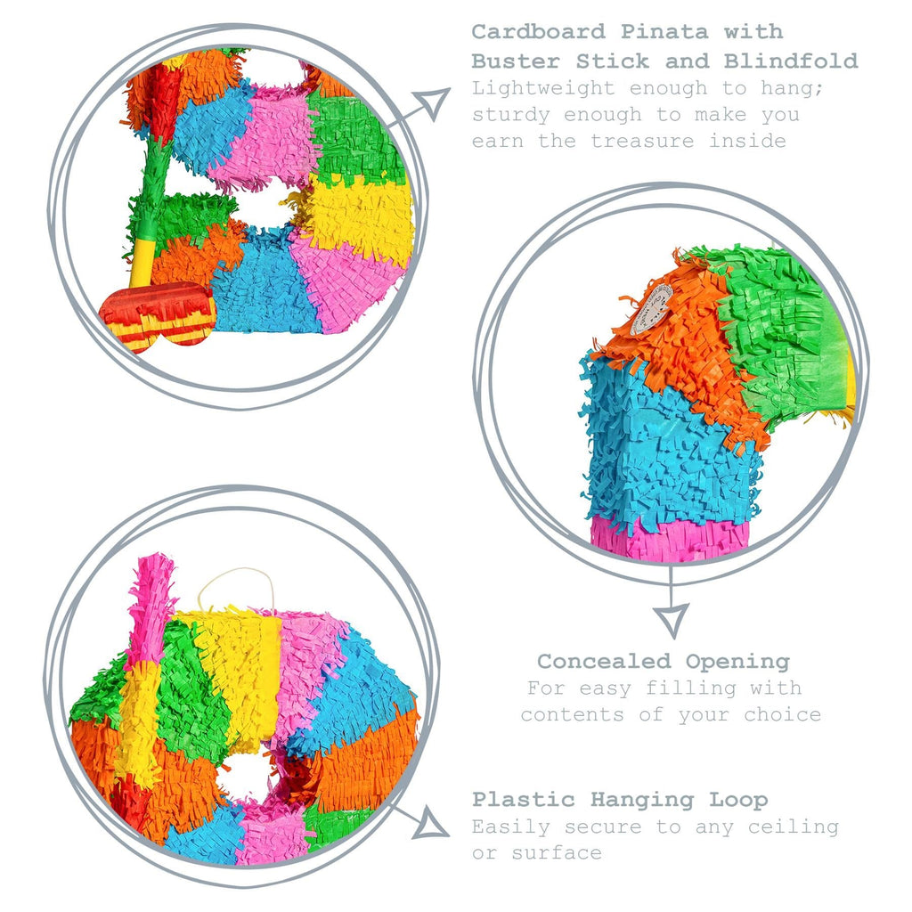 Number 9 Pop-Out Pinata with Stick & Blindfold - Multi Stick