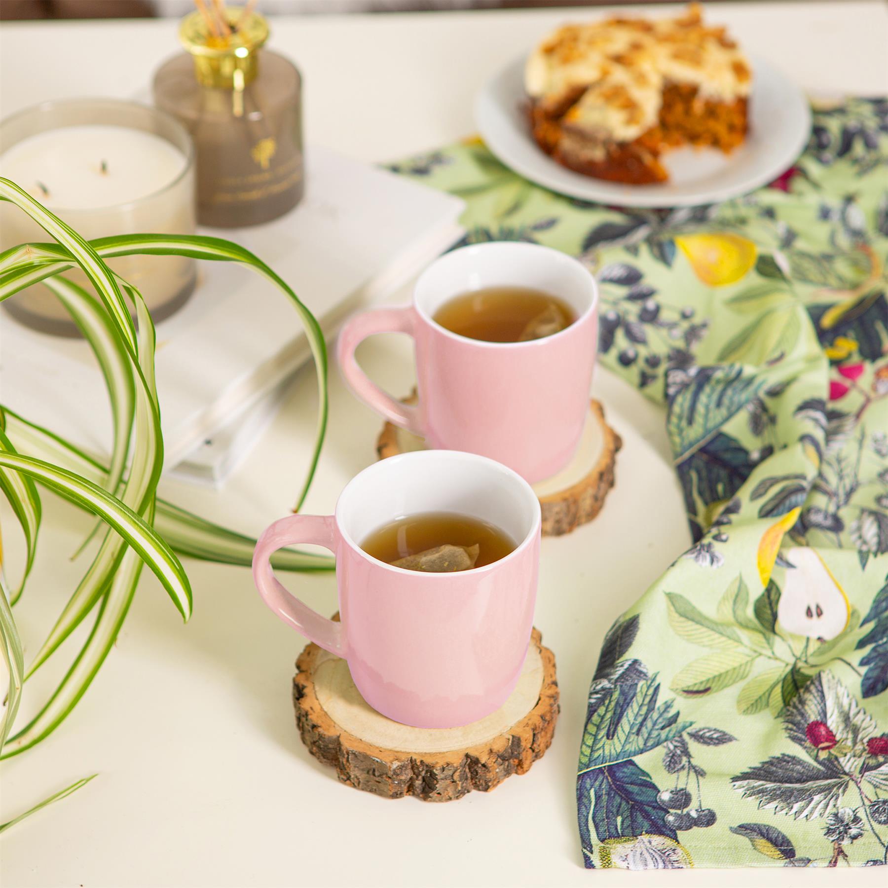 350ml Coloured Coffee Mugs - Pack of 2