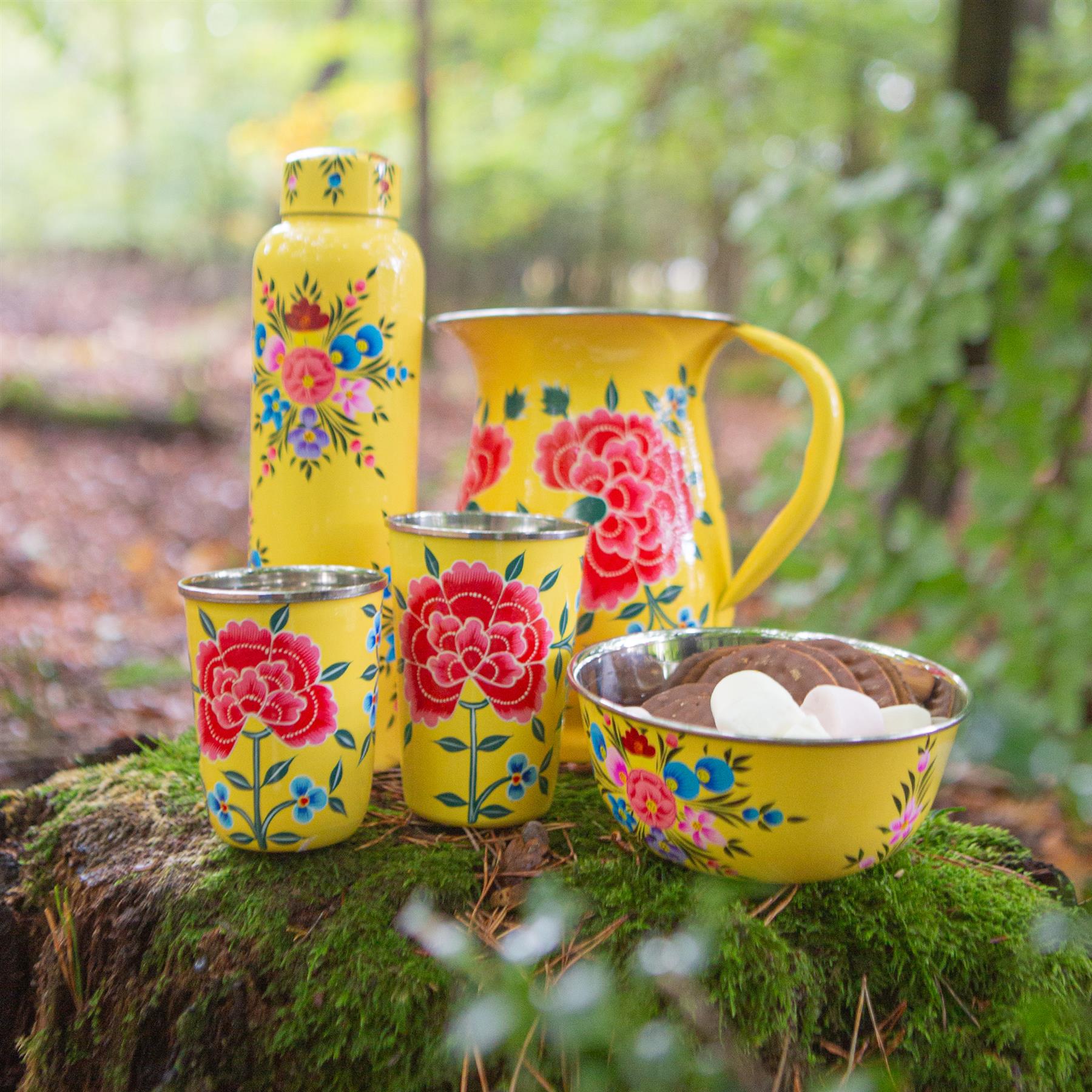 Pansy Hand-Painted Picnic Snack Bowl - 14.5cm