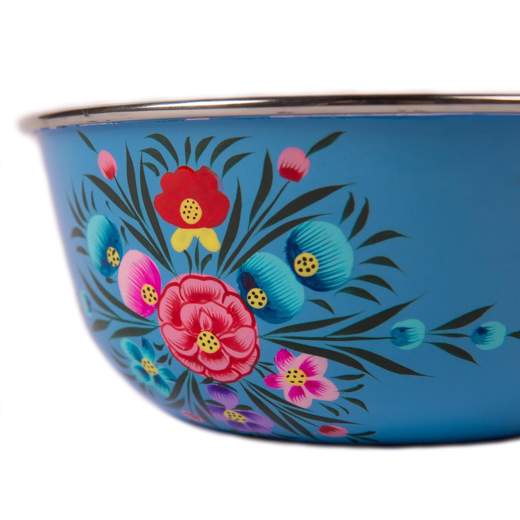 Pansy Hand-Painted Picnic Pasta Bowl - 18.5cm