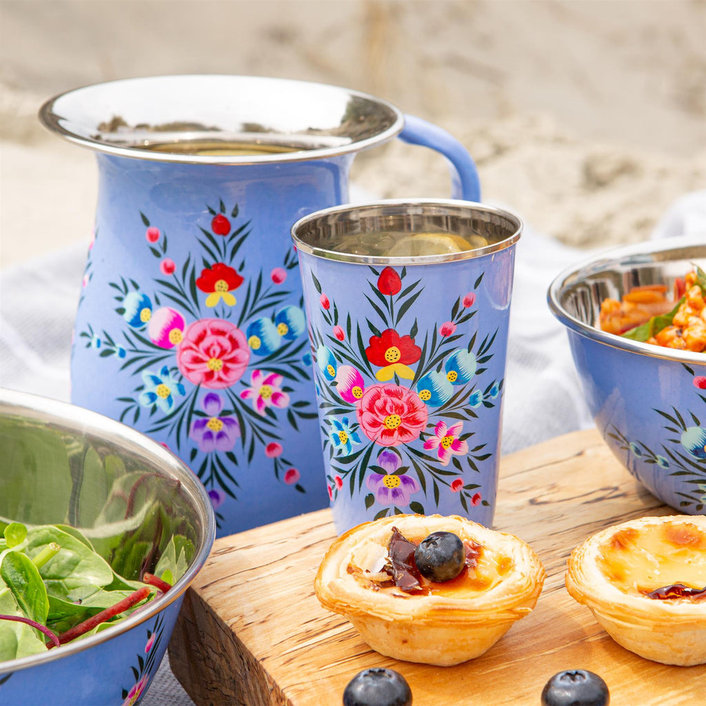 Pansy 400ml Hand-Painted Picnic Cup