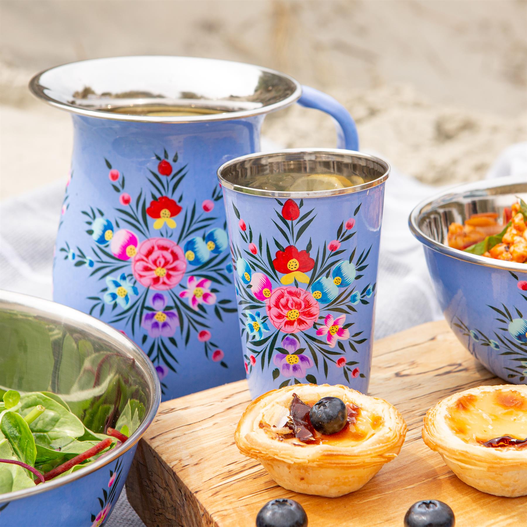 Pansy 400ml Hand-Painted Picnic Cup