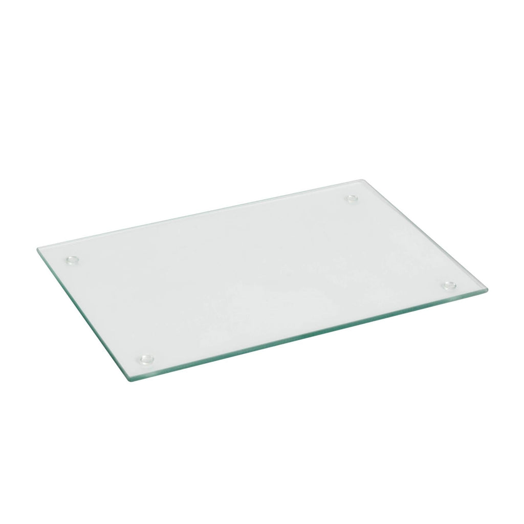 Rectangle Glass Chopping Board - 30cm x 20cm - Clear