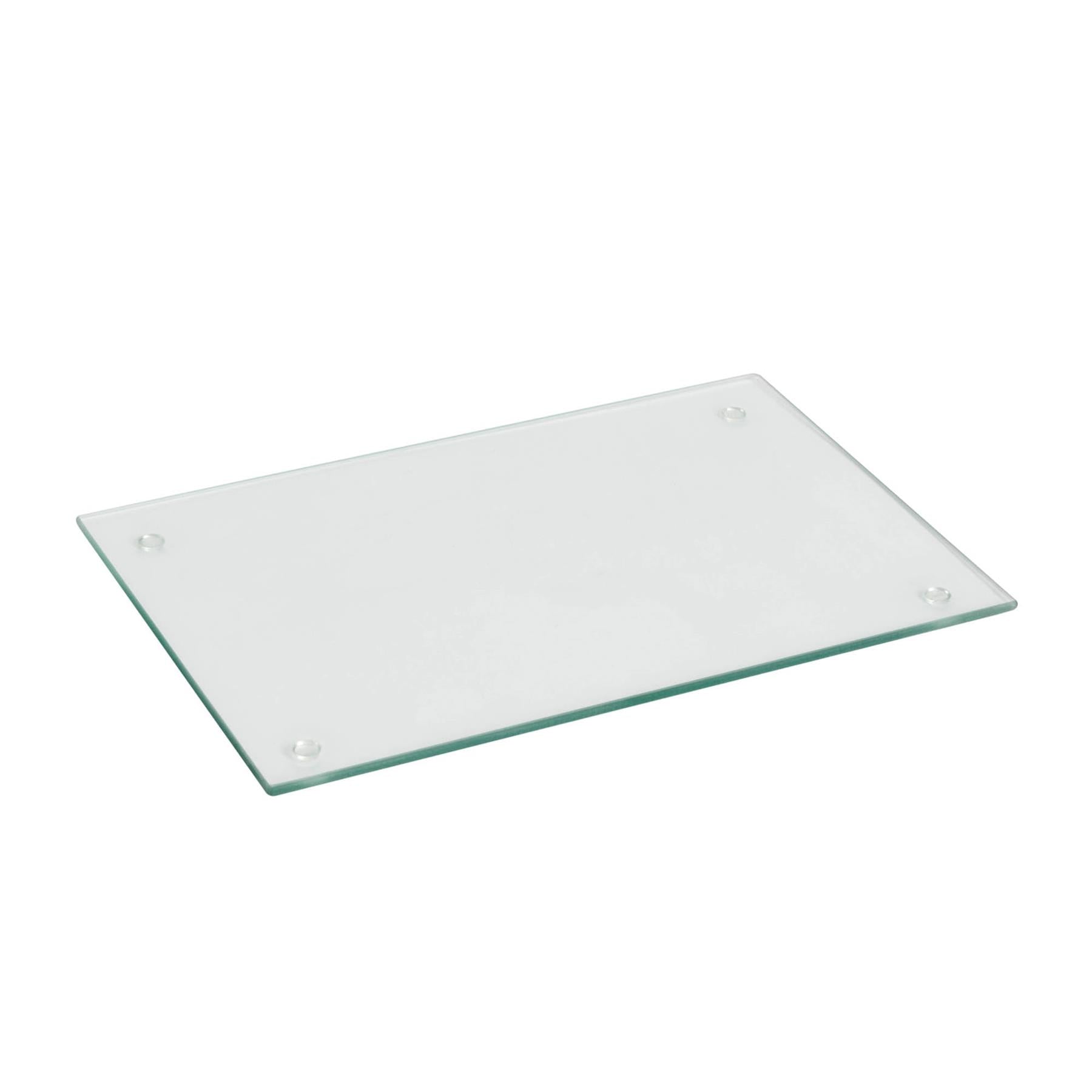 Rectangle Glass Chopping Board - 30cm x 20cm - Clear