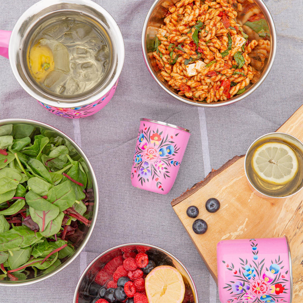 Pansy Hand-Painted Picnic Pasta Bowl - 18.5cm