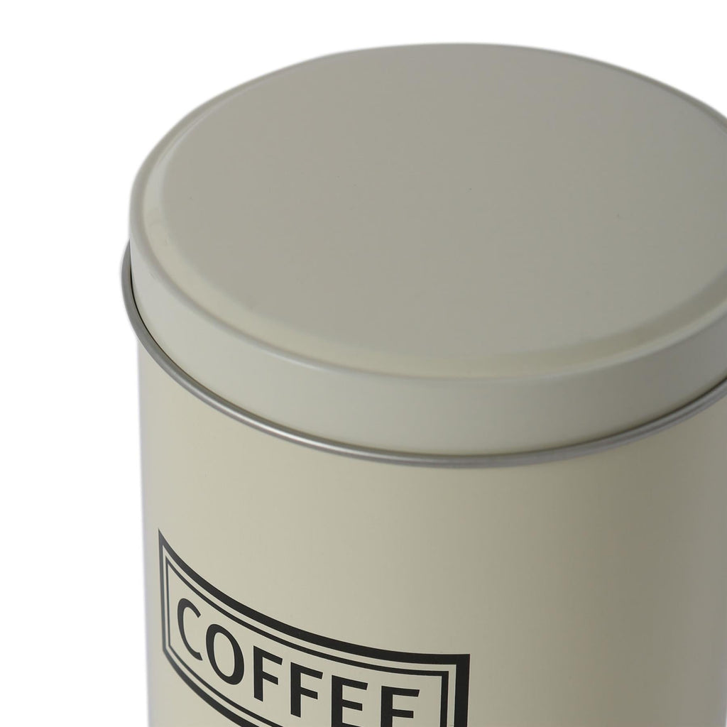 3pc Round Metal Tea Coffee Sugar Canister Set