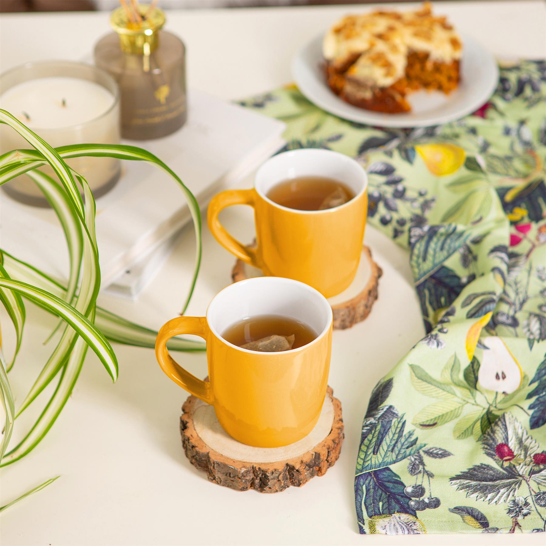 350ml Coloured Coffee Mugs - Pack of 2