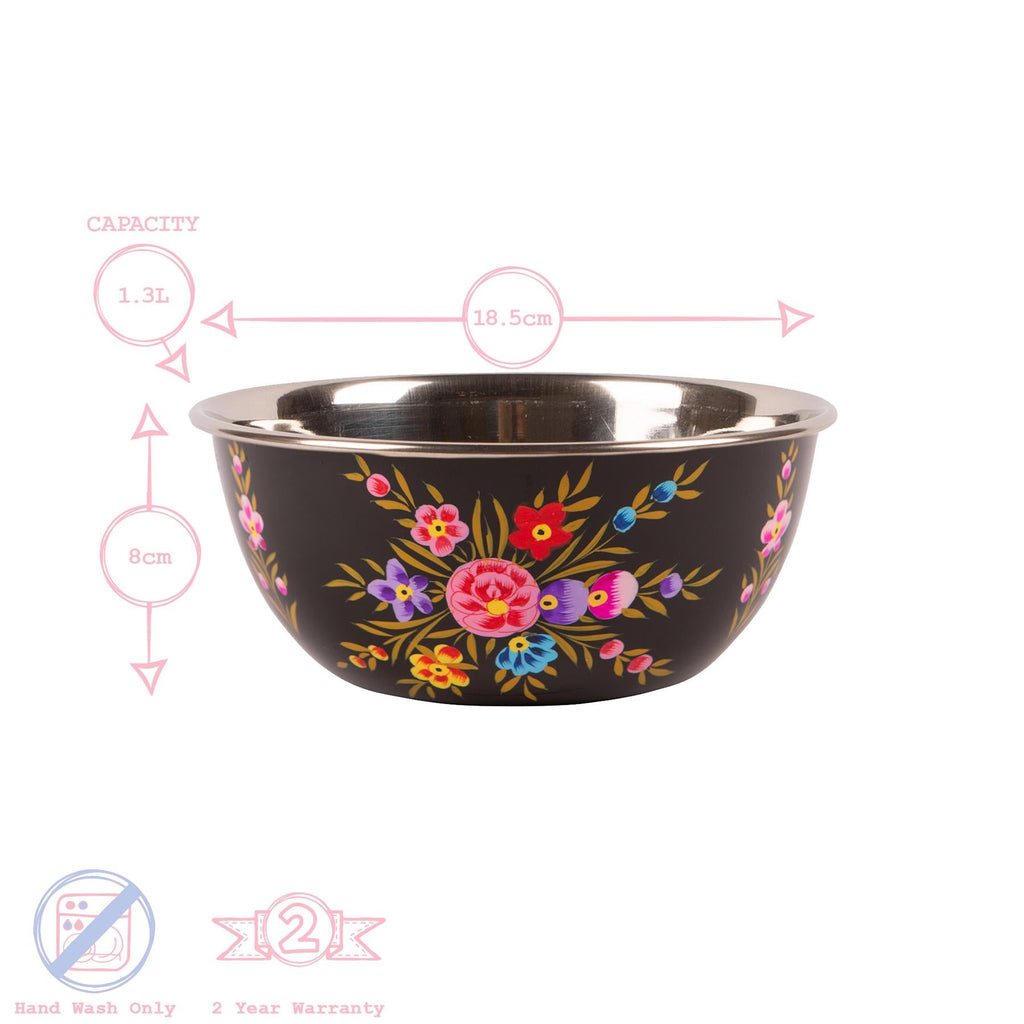 Pansy Hand-Painted Picnic Bowl Set - 3 Sizes