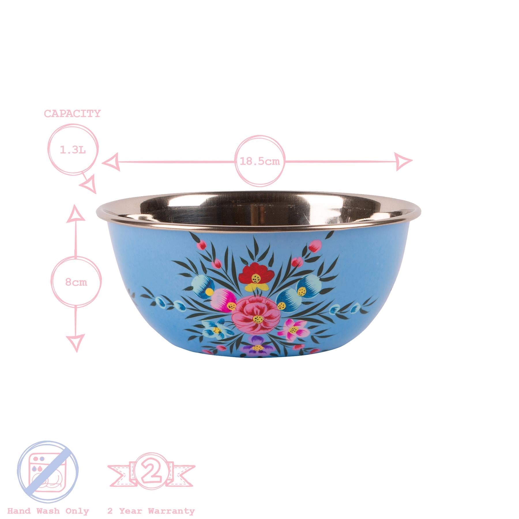 Pansy Hand-Painted Picnic Bowl Set - 3 Sizes