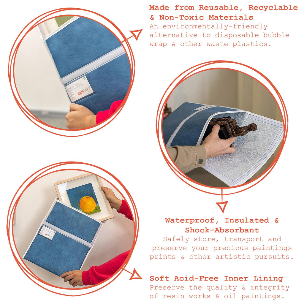 Reusable Art Bag - Blue