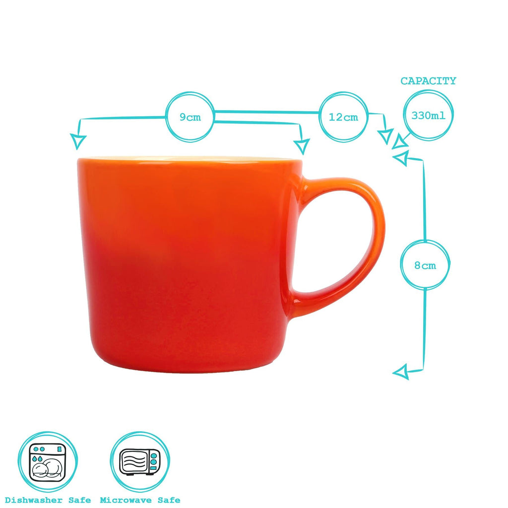 330ml New Bone China Ombre Mugs - Pack of 6