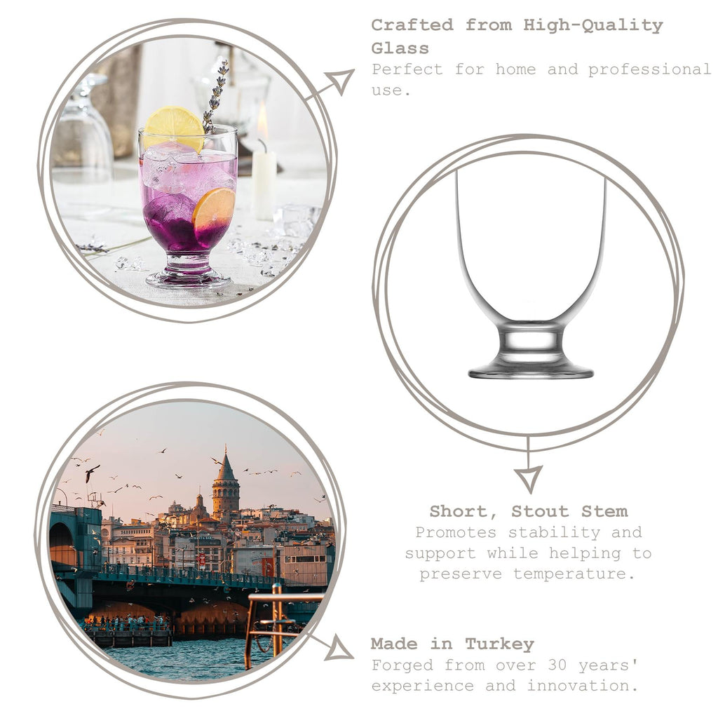 290ml Tokyo Glass Footed Tumblers - Pack of Six